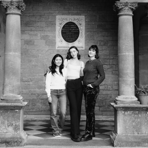 Three standout Zero Gravity members posing together at Oxford