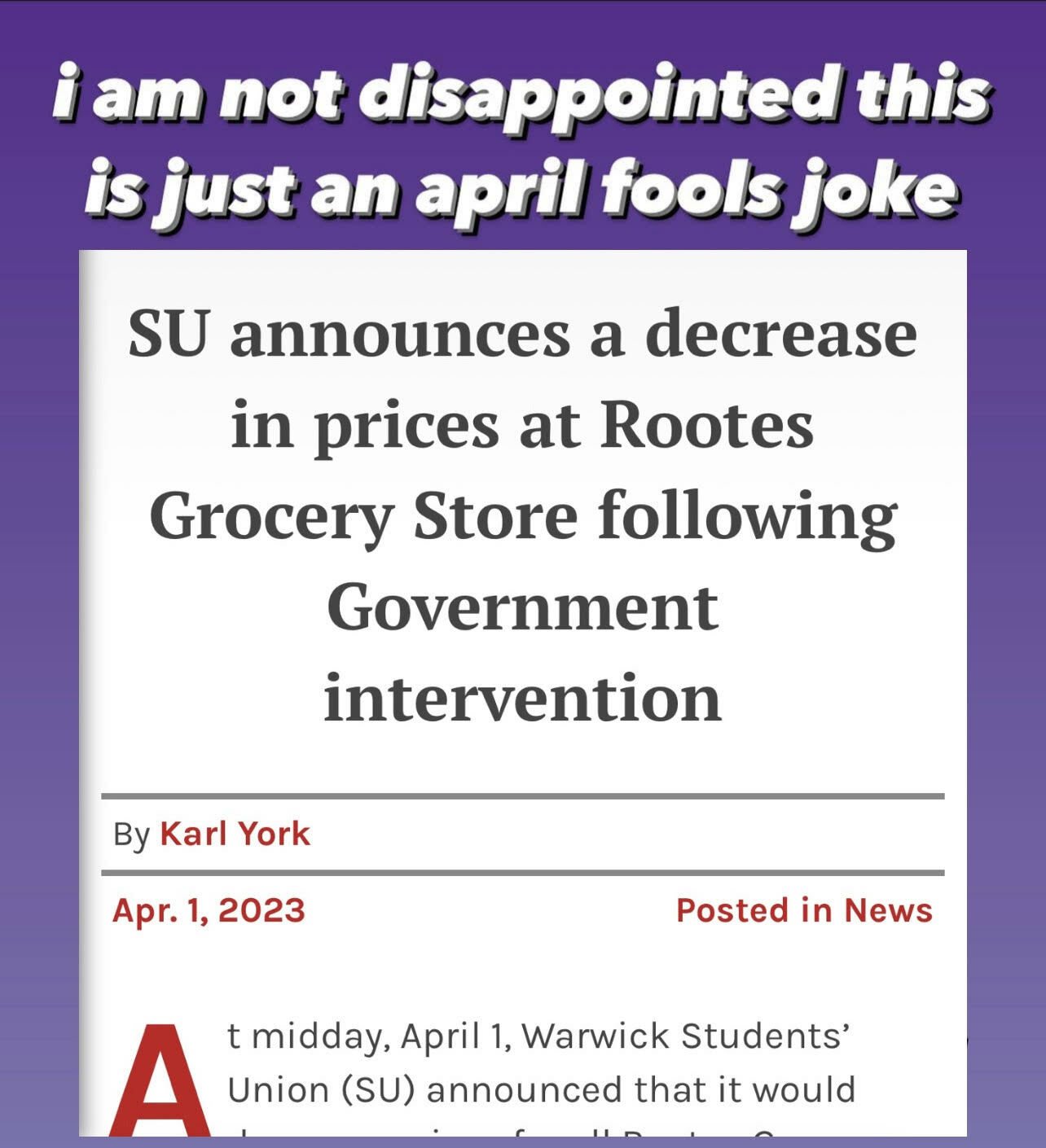 Rootes Grocery Store Meme